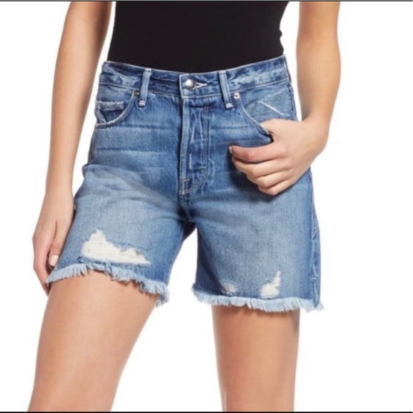 good american high waisted shorts
